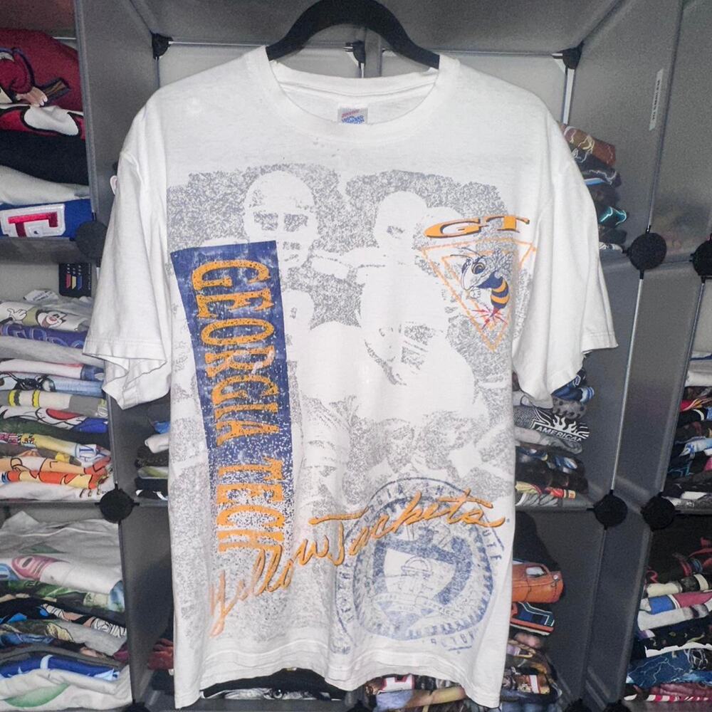 1995 Georgia Tech Yellow Jackets Shirt - XL 22x28.5